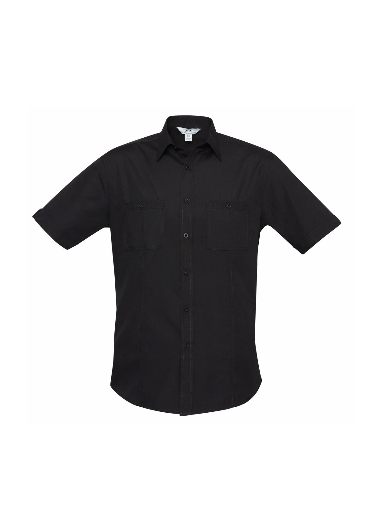 Bondi Mens Short Sleeve Shirt - Black - Front