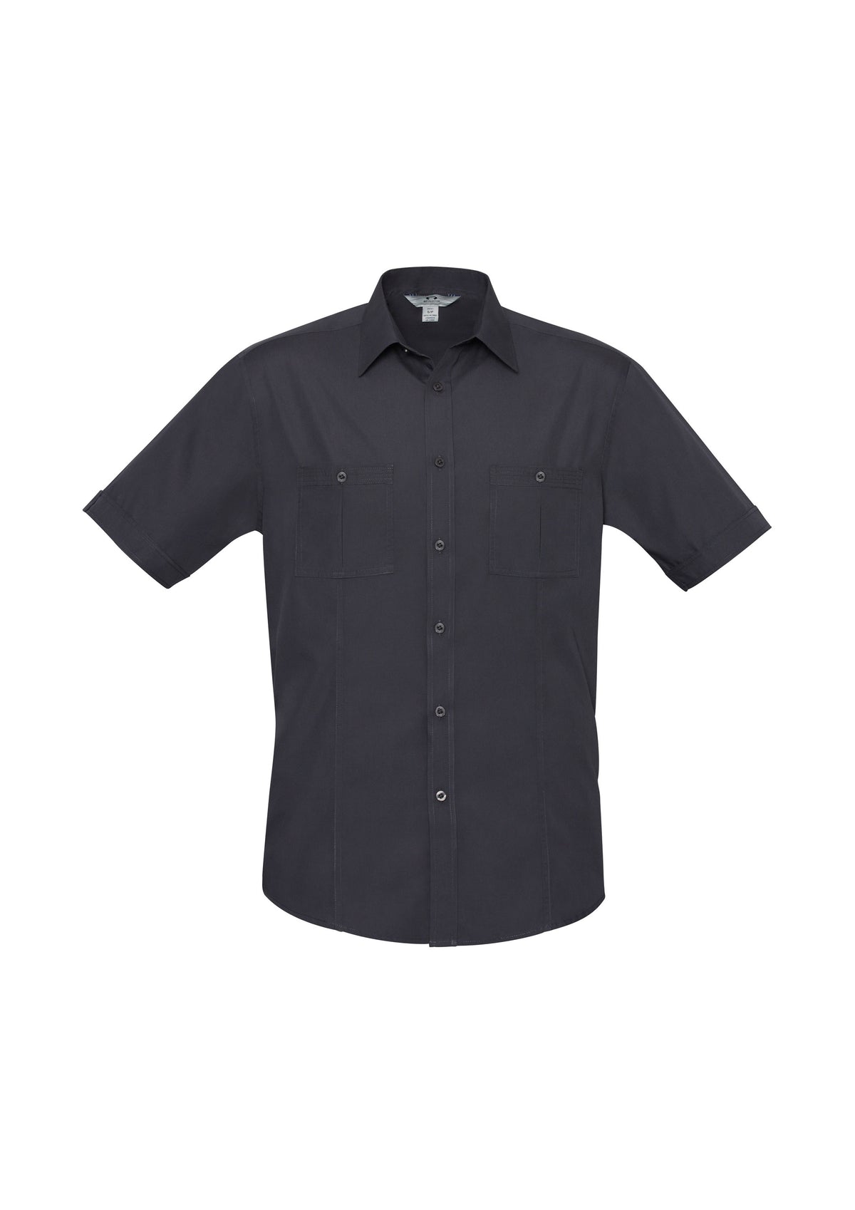 Bondi Mens Short Sleeve Shirt - Charcoal - Front