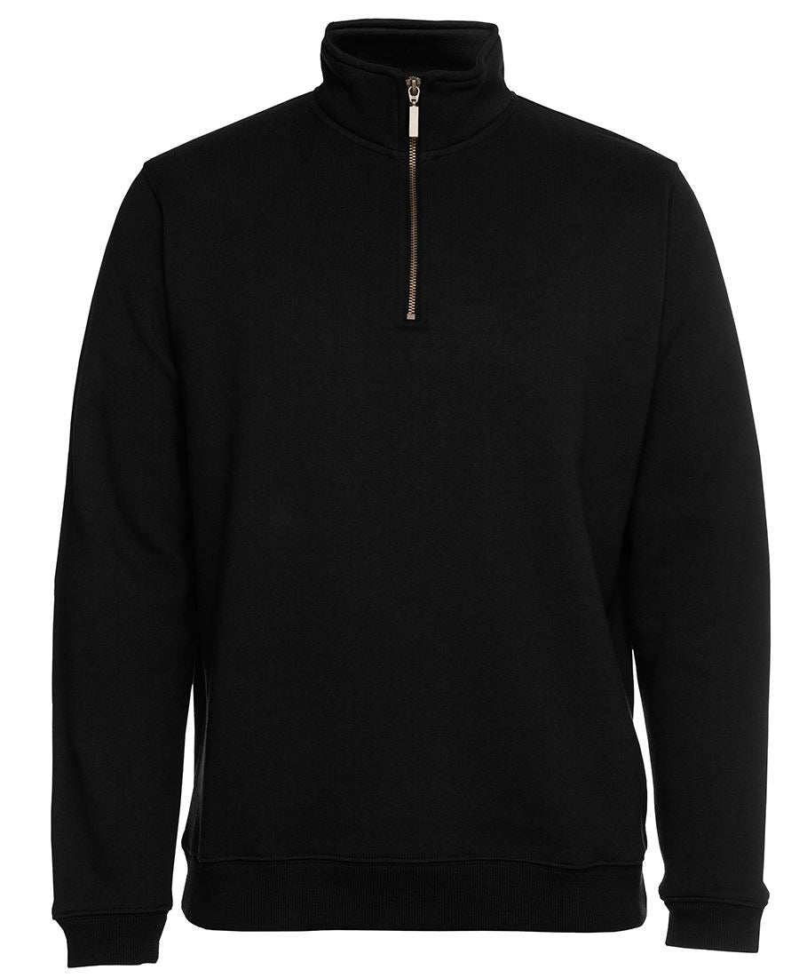 C of C Brass 1/2 Zip Sweat - Black - Front