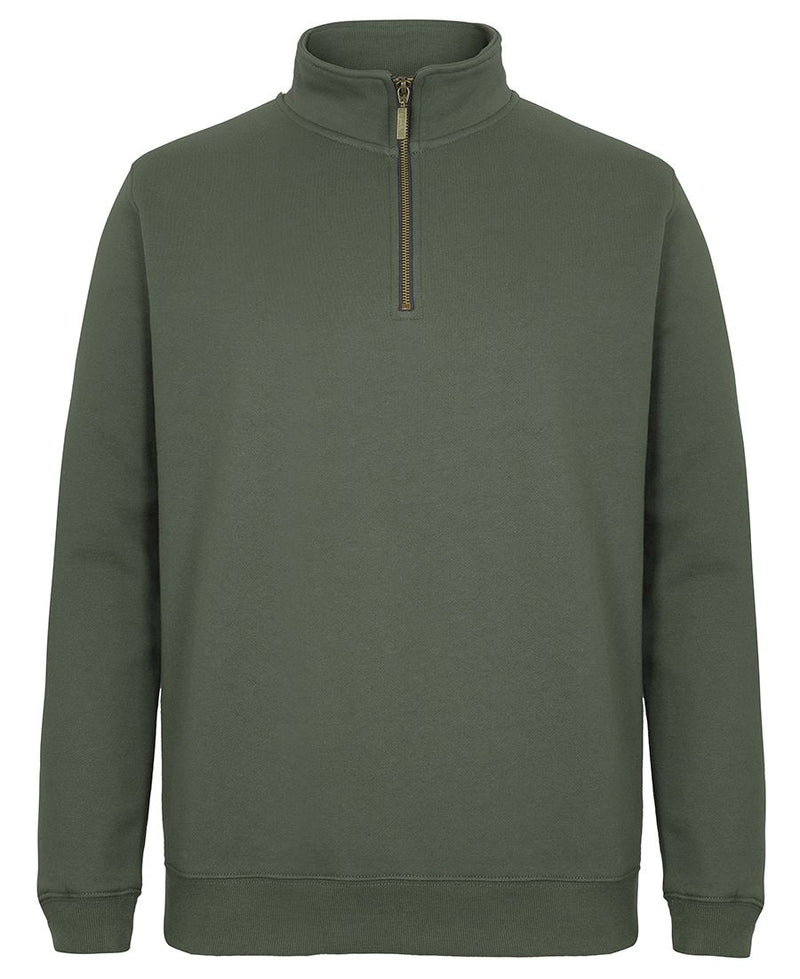 C of C Brass 1/2 Zip Sweat - Army - Front