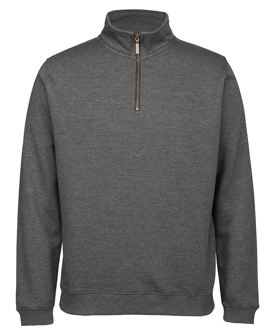 C of C Brass 1/2 Zip Sweat - Charcoal Marle - Front
