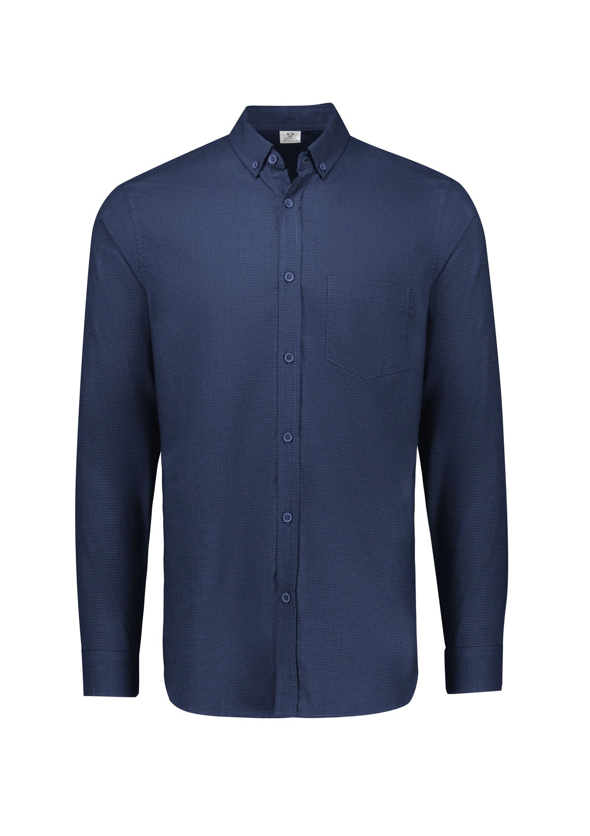 Soul Mens Long Sleeve Shirt - Navy - Front