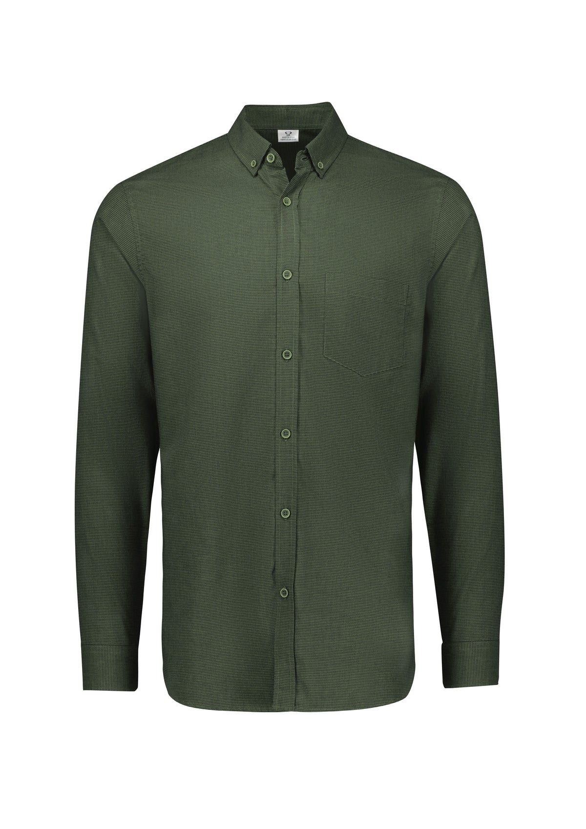 Soul Mens Long Sleeve Shirt - Olive - Front
