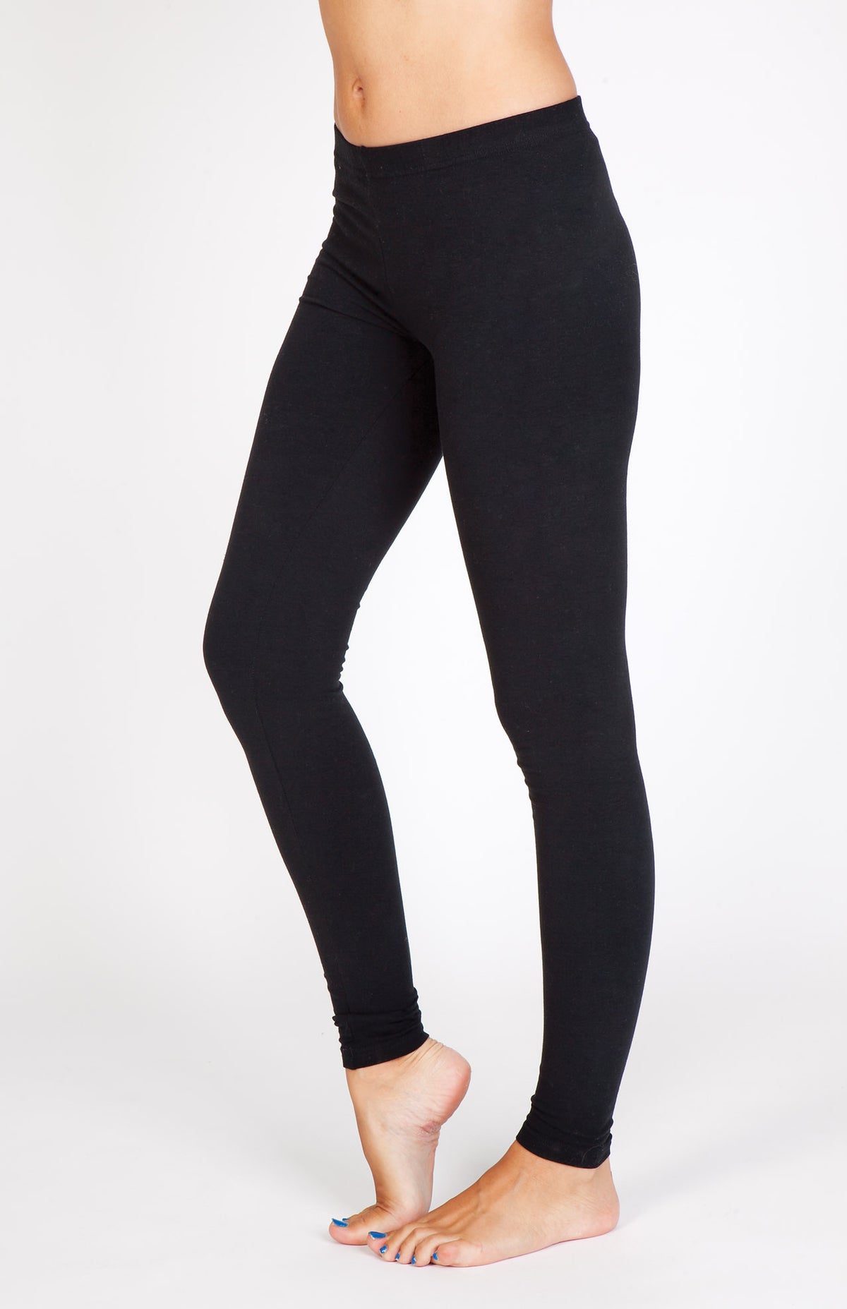 Womens Cotton Spandex Full Length Legging - view