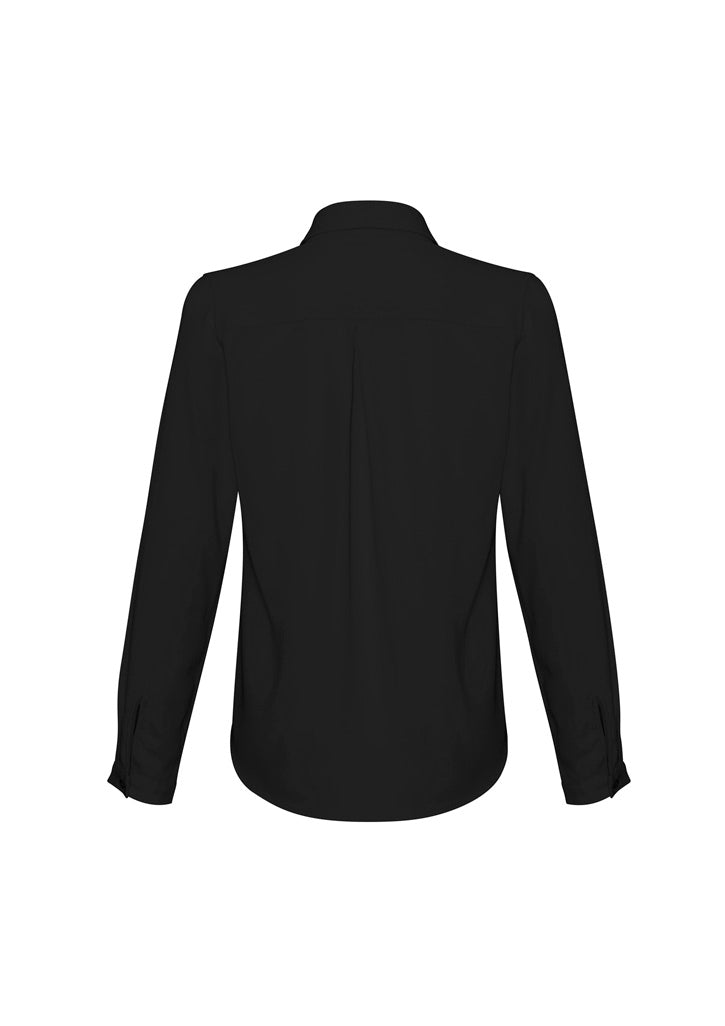 Madison Womens Long Sleeve Shirt - Black - Back