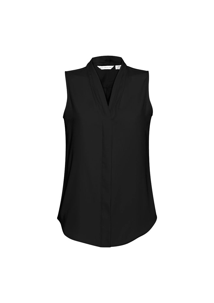 Madison Womens Sleeveless Top - Black - Front