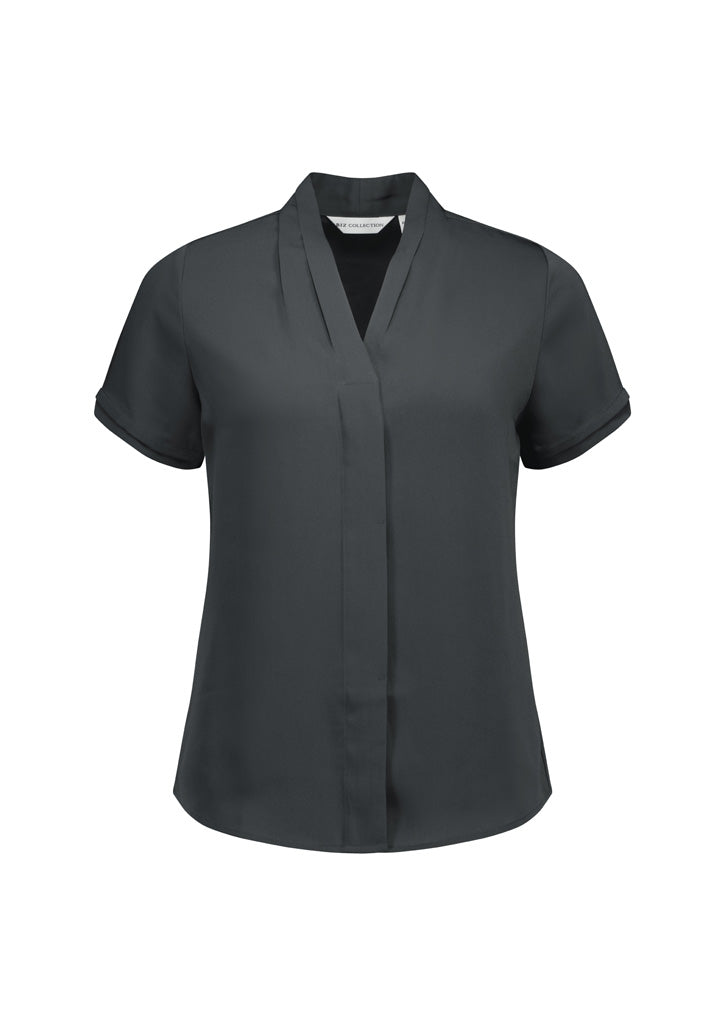Madison Womens Short Sleeve Shirt - Charcoal