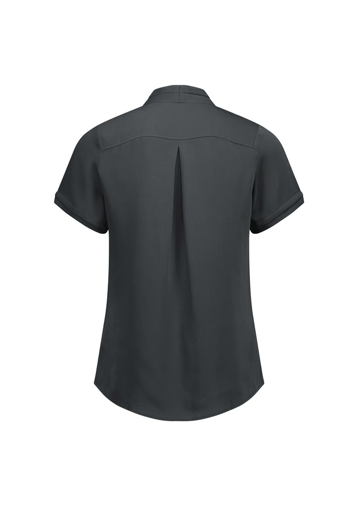 Madison Womens Short Sleeve Shirt - Charcoal - Back