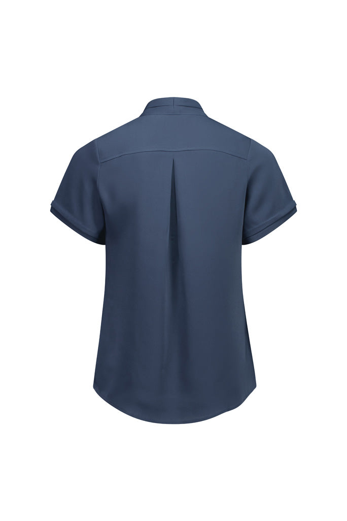 Madison Womens Short Sleeve Shirt - Storm Blue - Back