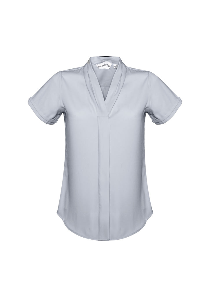 Madison Womens Short Sleeve Shirt - Silver Mist