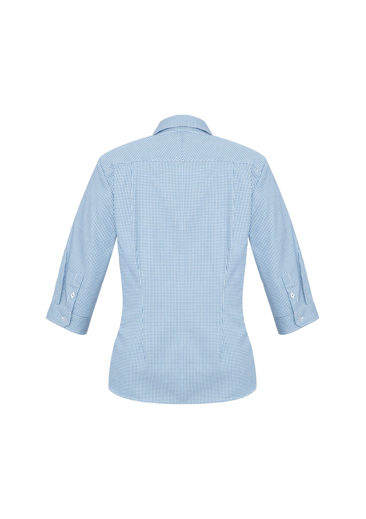 Ellison Womens 3/4 Sleeve Shirt - Blue - Back