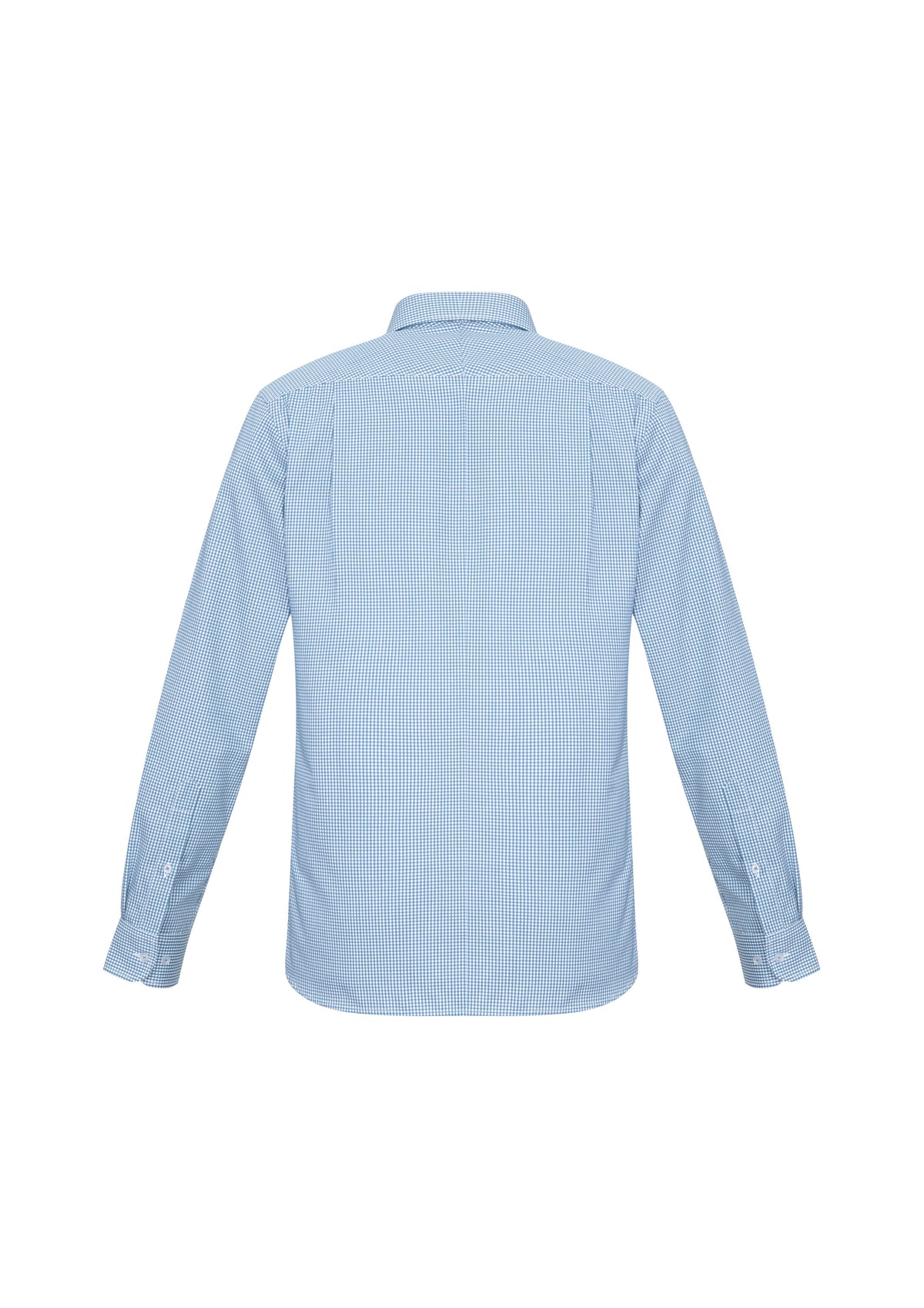 Ellison Mens Long Sleeve Shirt - Blue - Back