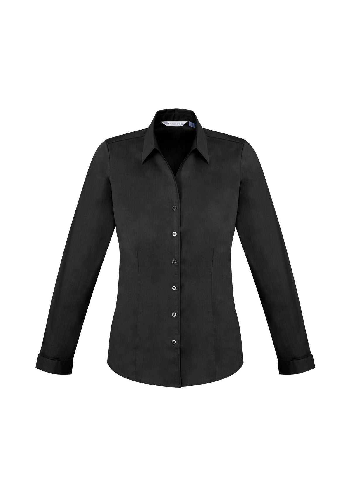 Monaco Womens Long Sleeve Shirt - Black - Front
