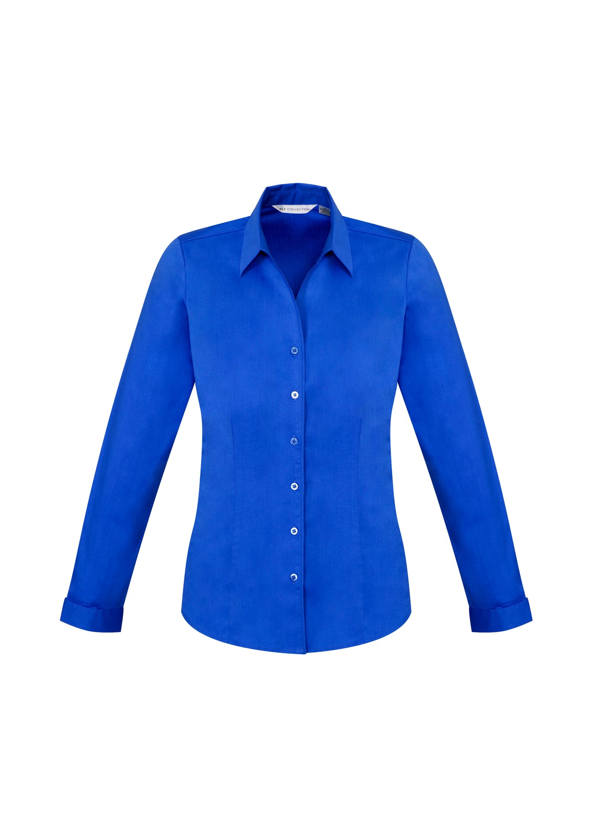 Monaco Womens Long Sleeve Shirt - Electric Blue - Front
