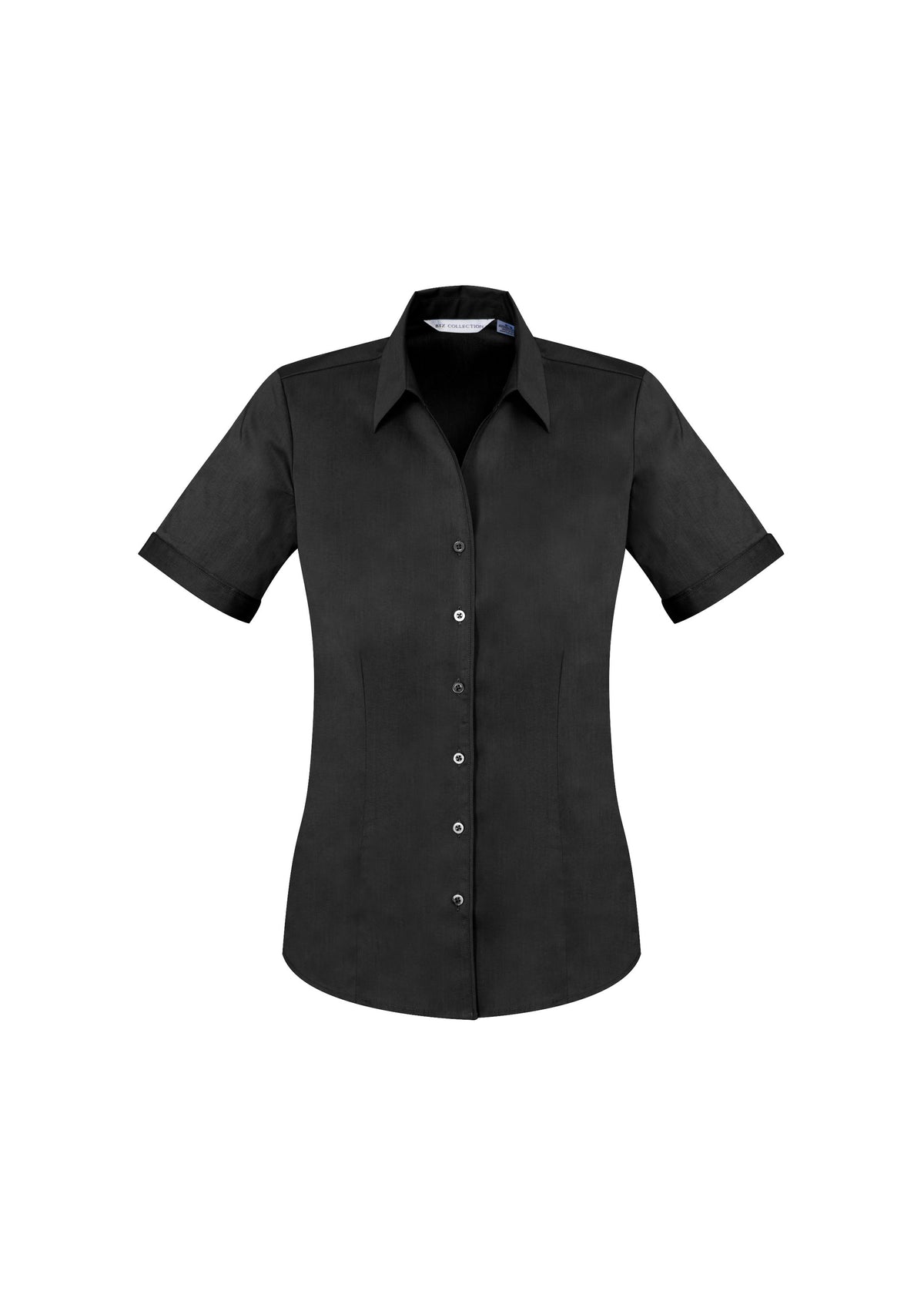 Monaco Womens Short Sleeve Shirt - Black - Front