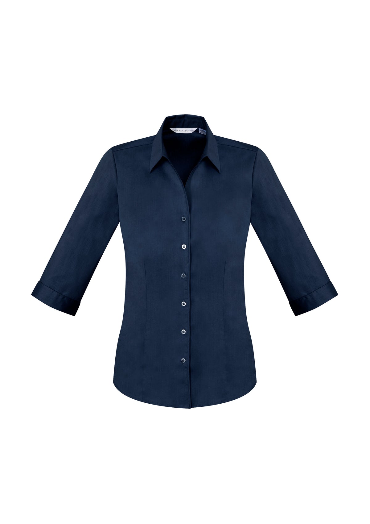 Monaco Womens 3/4 Sleeve Shirt - Ink - Front