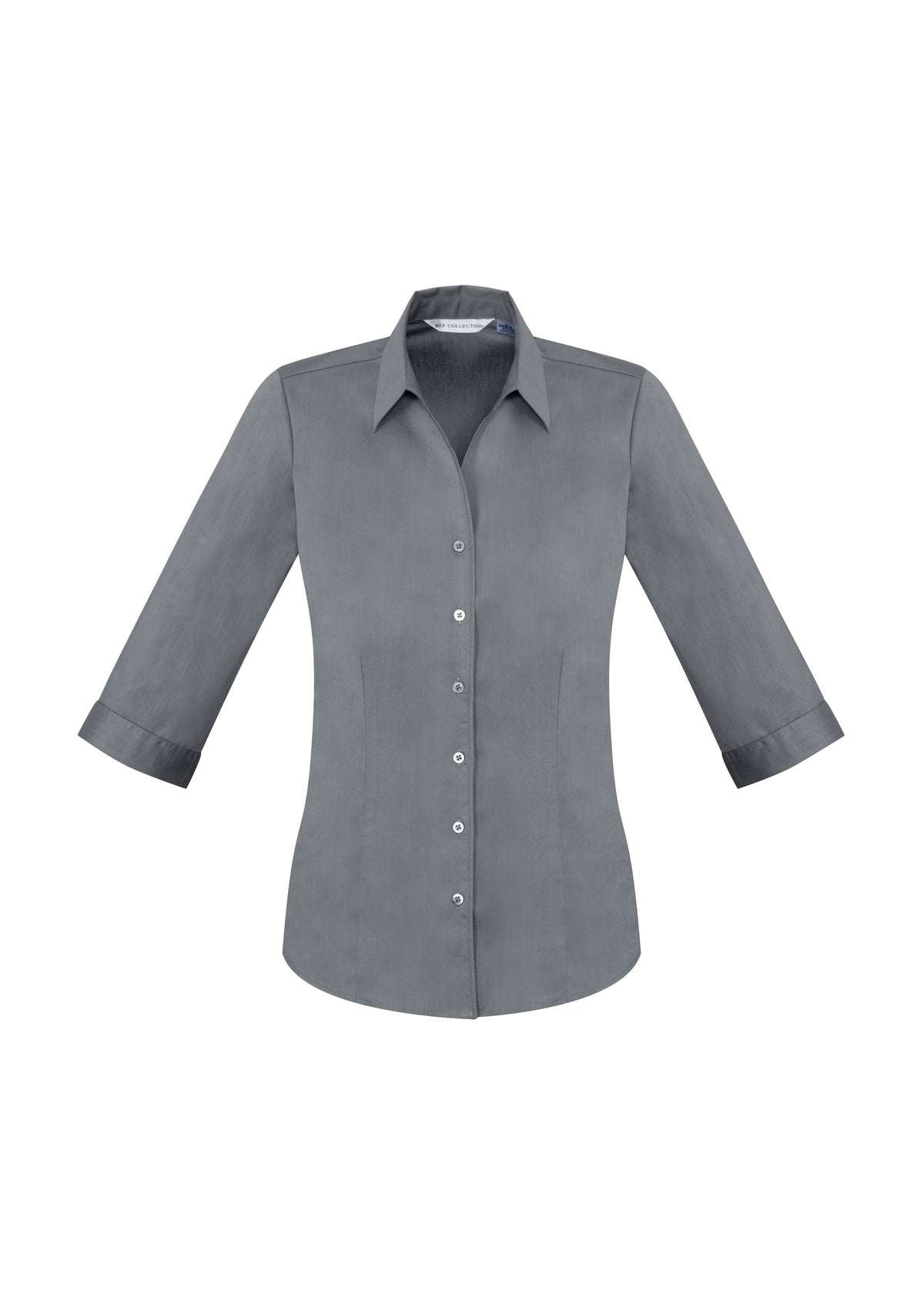 Monaco Womens 3/4 Sleeve Shirt - Platinum - Front