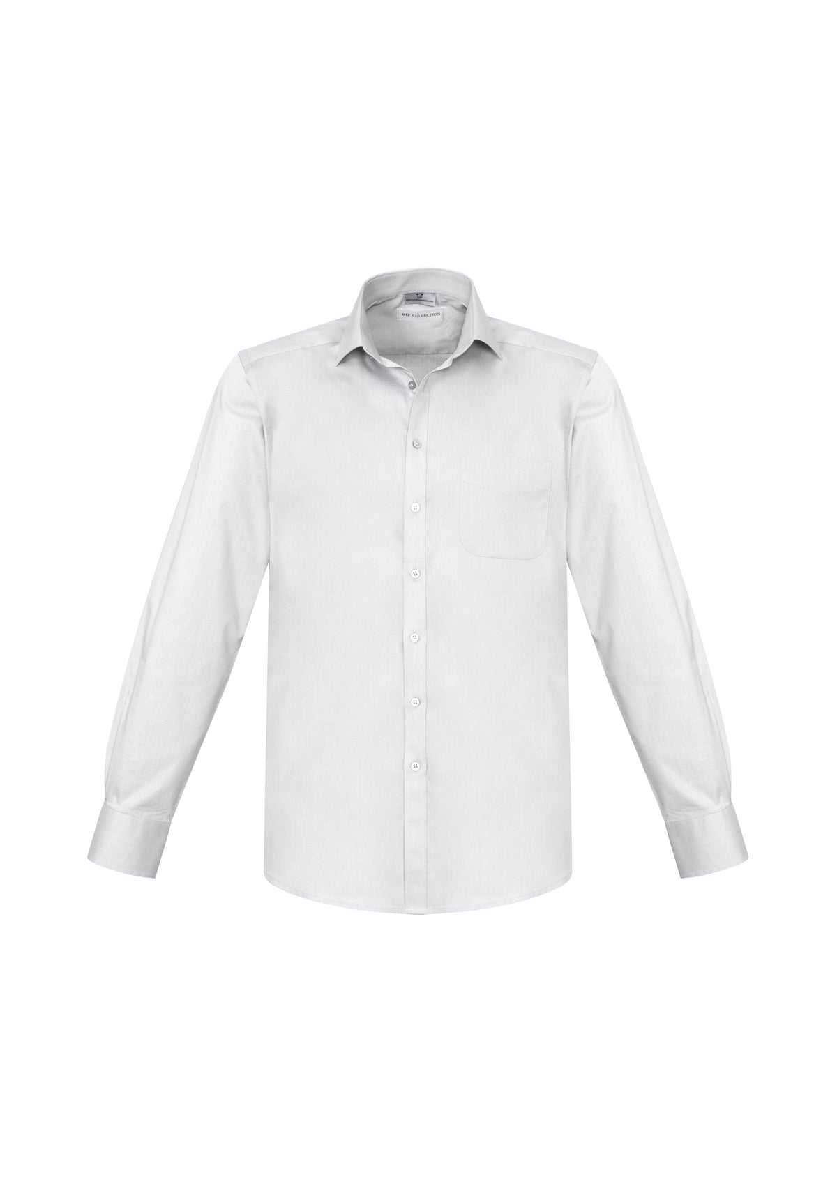 Monaco Mens Long Sleeve Shirt - White - Front