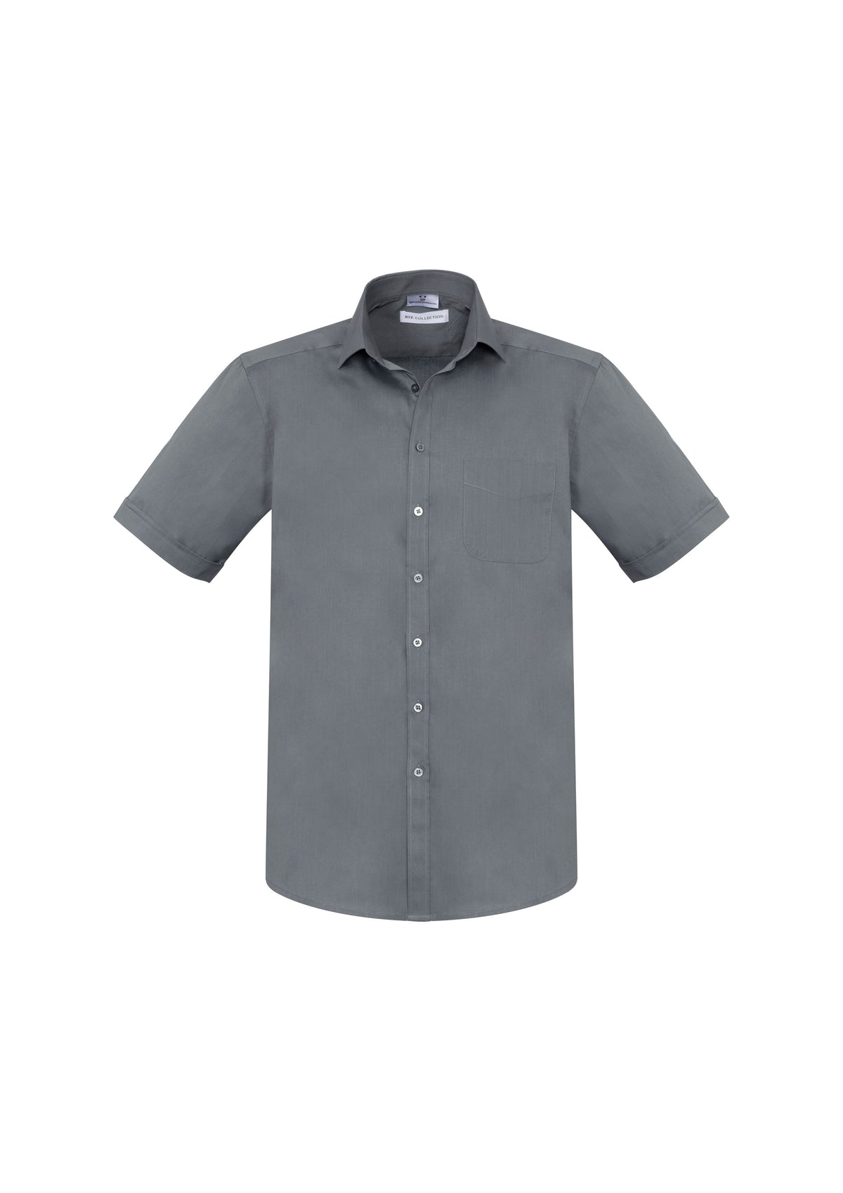 Monaco Mens Short Sleeve Shirt - Platinum - Front