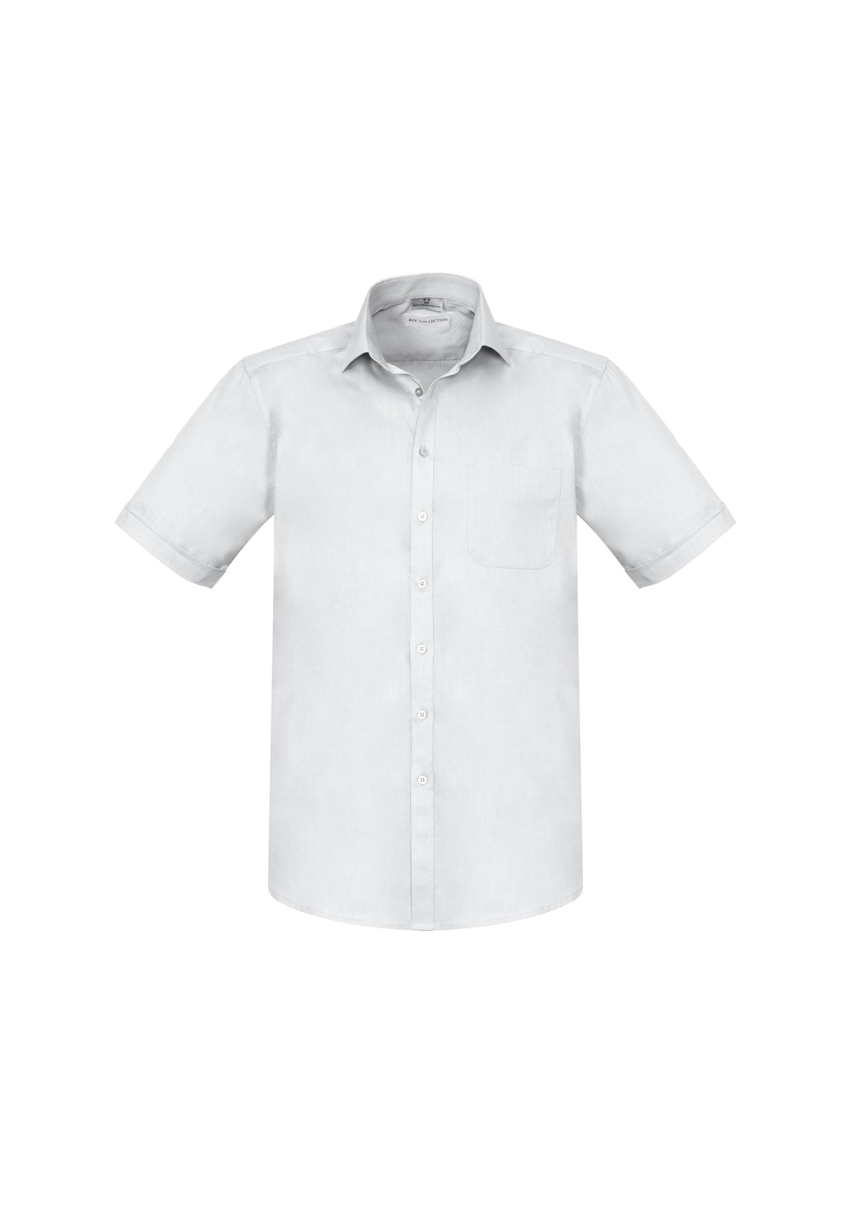Monaco Mens Short Sleeve Shirt - White - Front