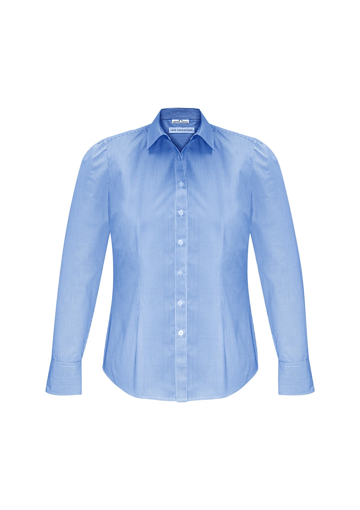 Euro Womens Long Sleeve Shirt - Blue - Front