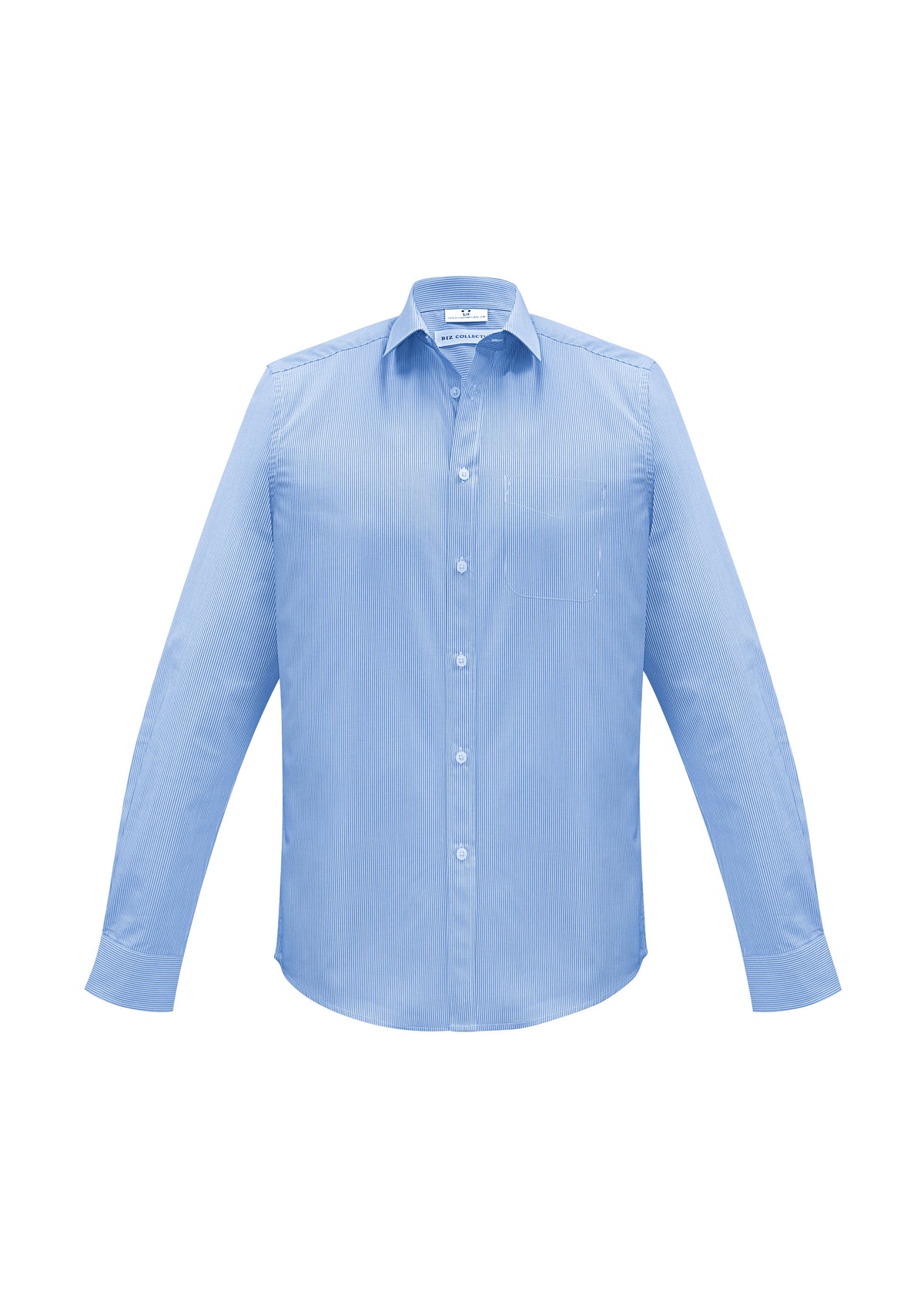 Euro Mens Long Sleeve Shirt - Blue - Front