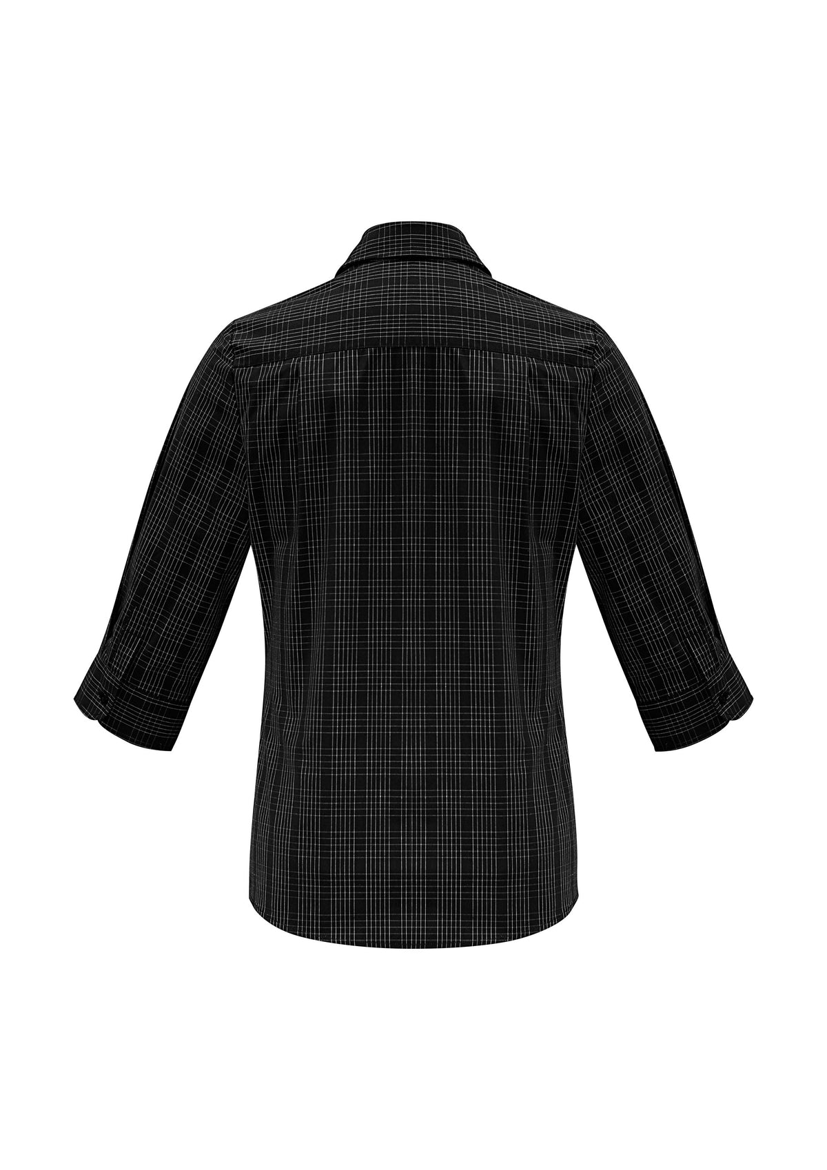 Harper Womens 3/4 Sleeve Shirt - Black/Silver - Back