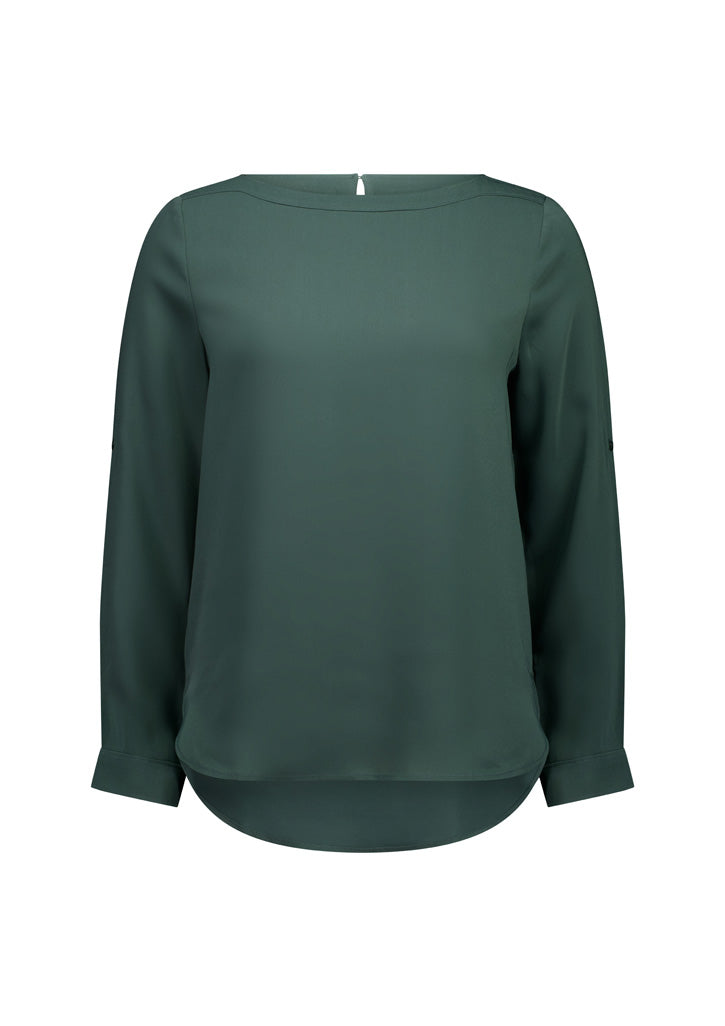 Madison Womens Boatneck Top - Seafoam - Front