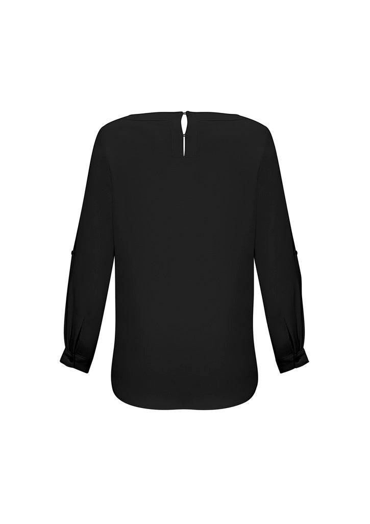 Madison Womens Boatneck Top - Black - Back