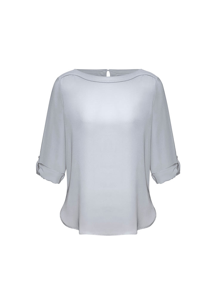 Madison Womens Boatneck Top - Silver Mist - View