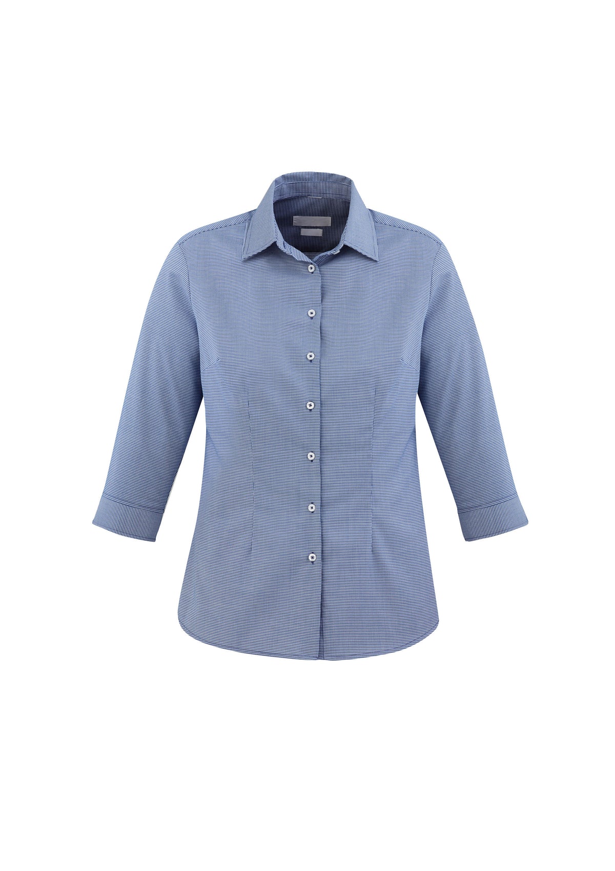 Jagger Womens 3/4 Sleeve Shirt - French Blue - Front
