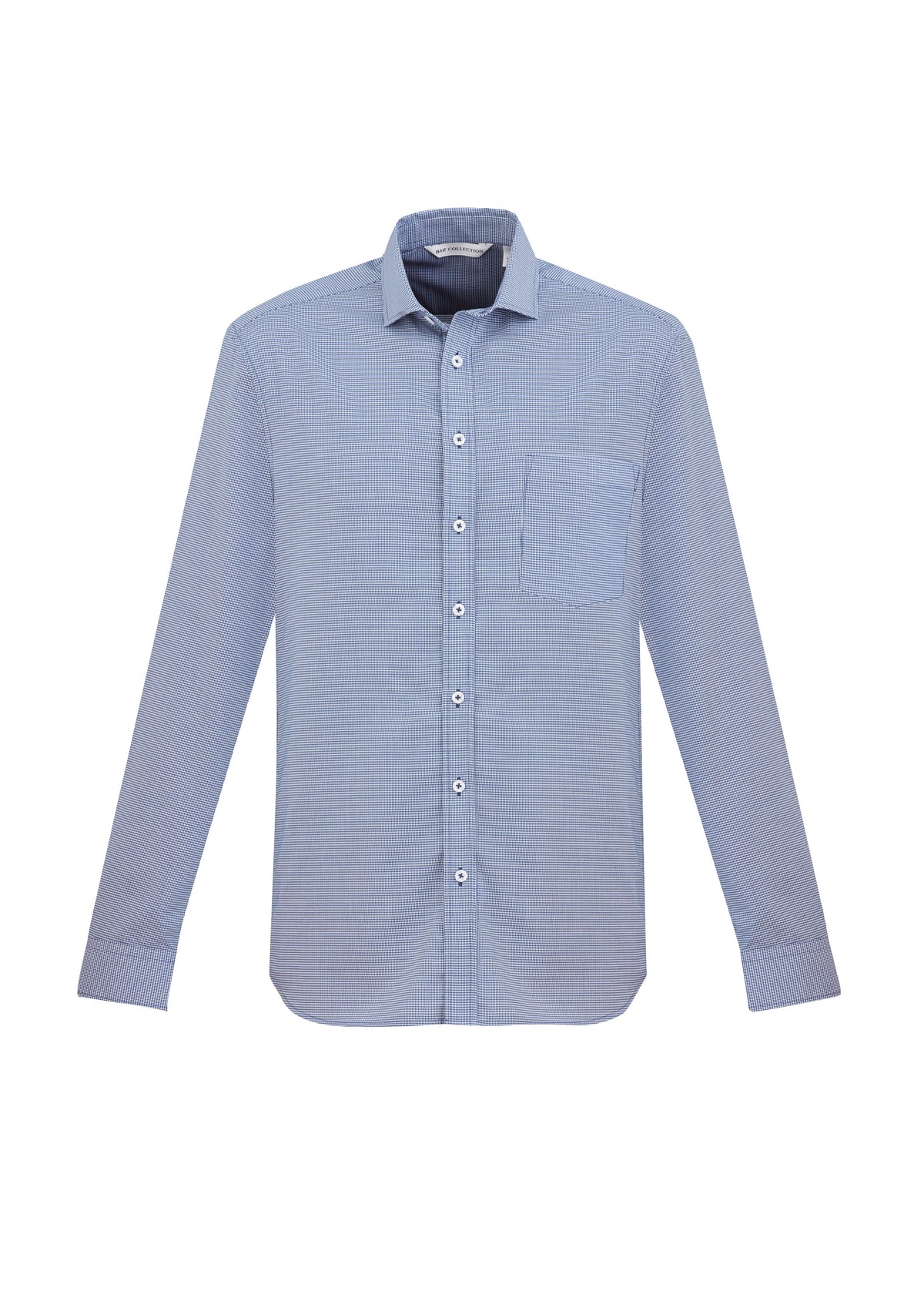 Jagger Mens Long Sleeve Shirt - French Blue - Front