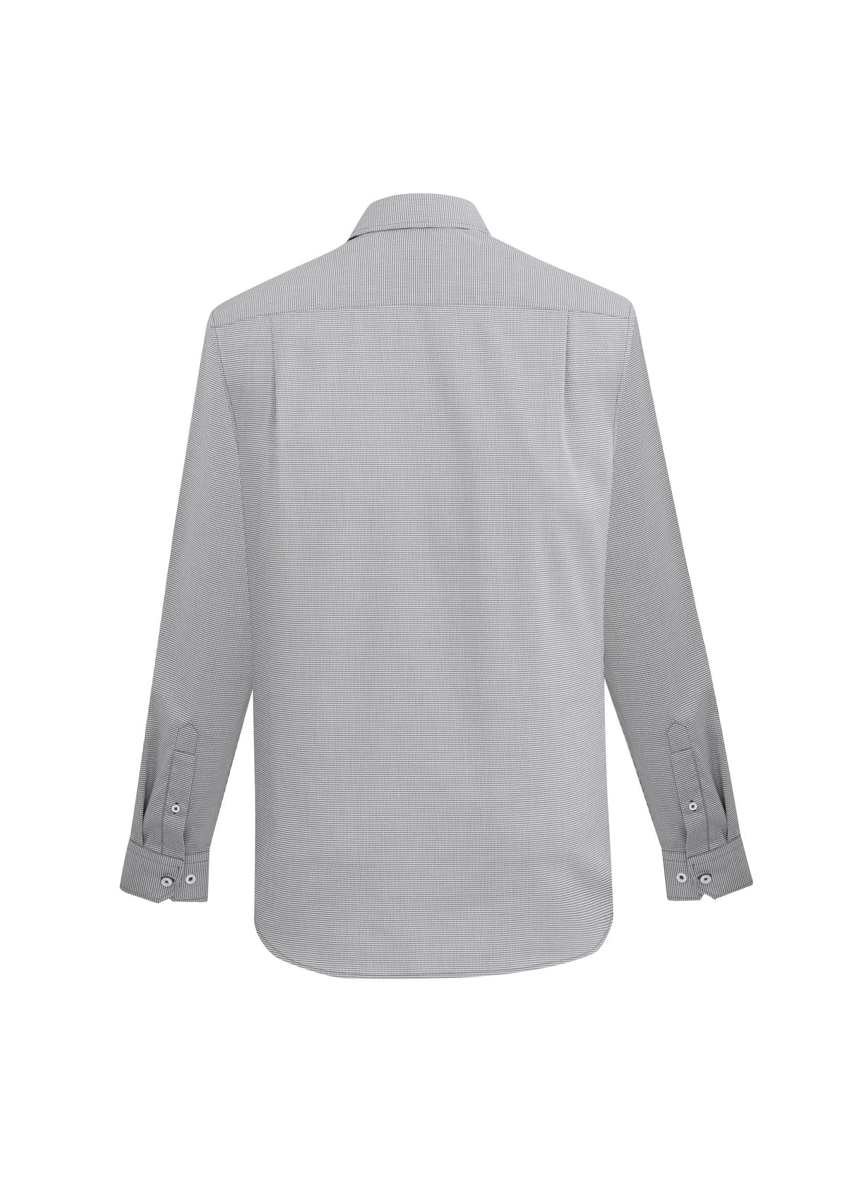 Jagger Mens Long Sleeve Shirt - Silver - Back