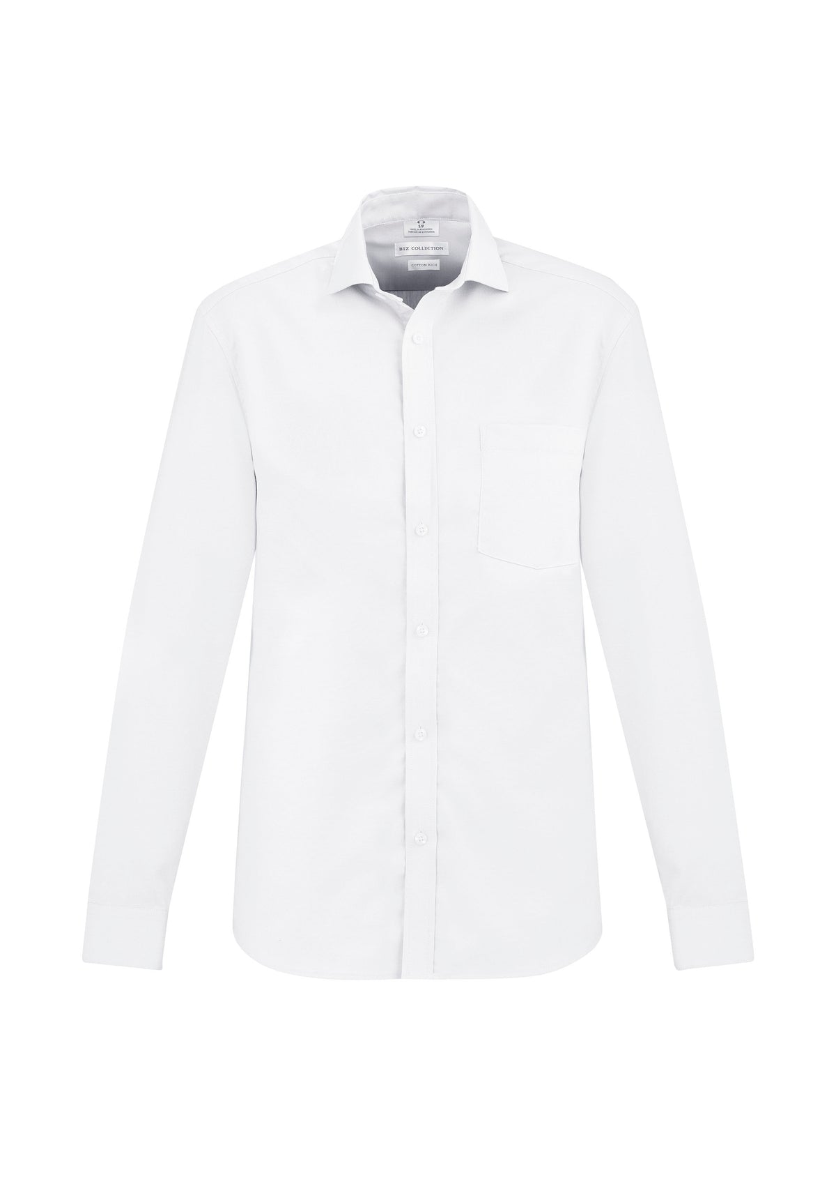 Regent Mens Long Sleeve Shirt - White - Front