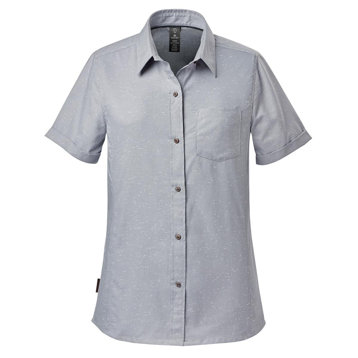 Women's Skeena S/S Shirt - Zinc / White - Front