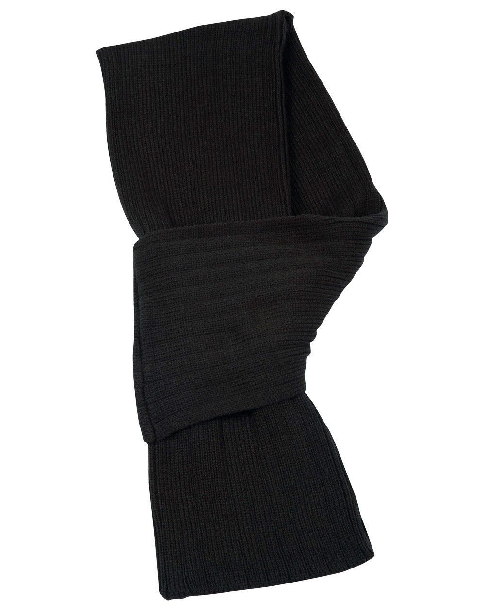 Cable Knit Scarf - Charcoal - Front