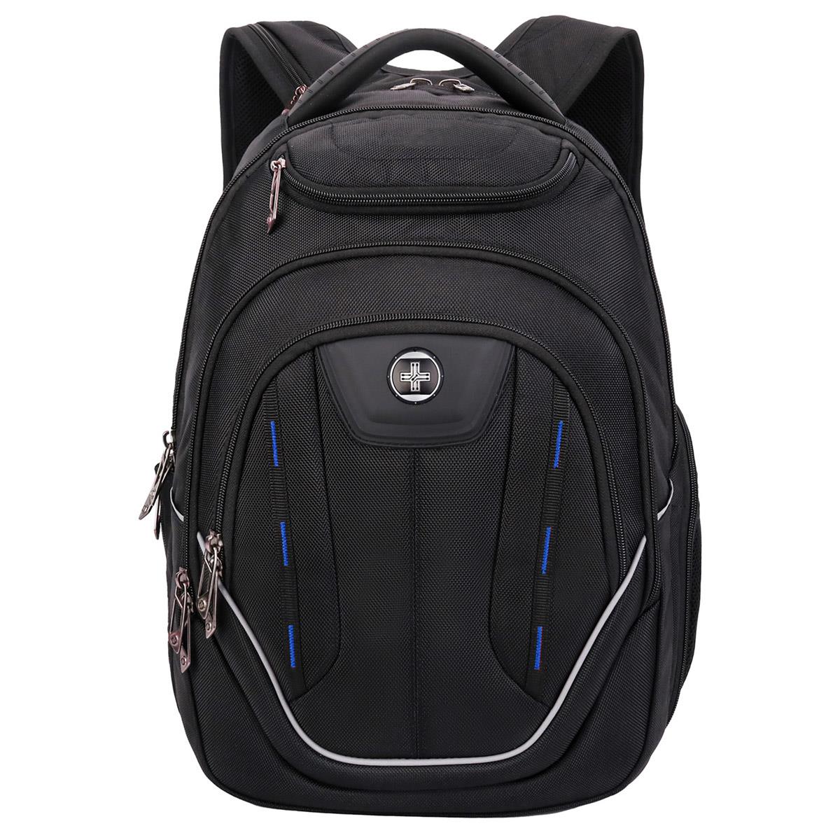 Swissdigital Terabyte Backpack - Black / Royal - Front