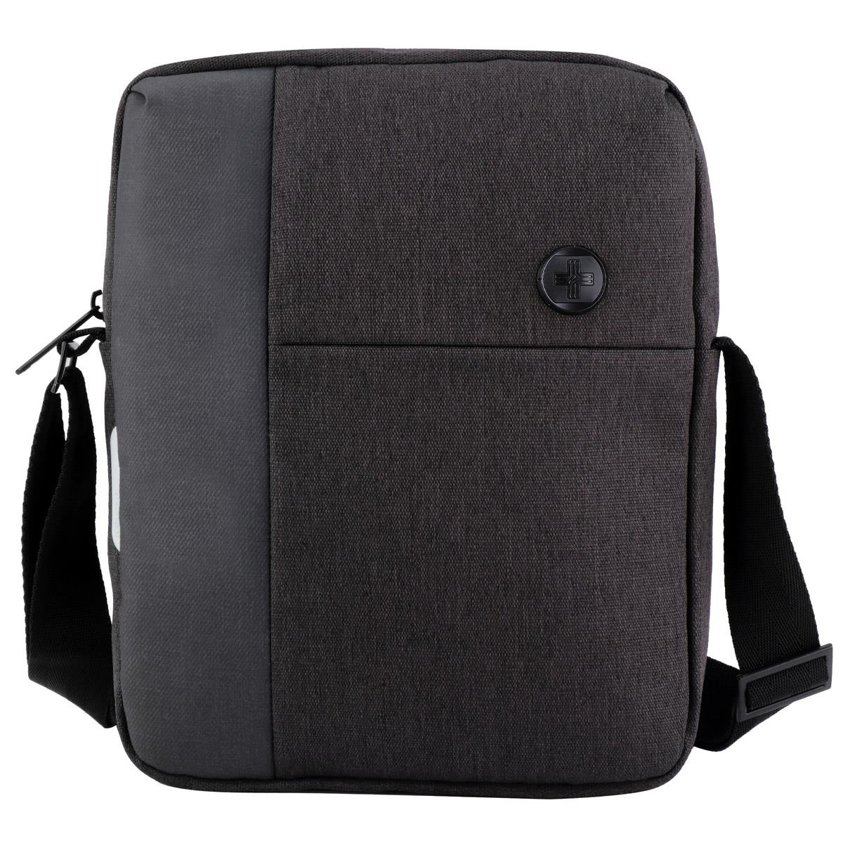 Swissdigital Arosa Shoulder Bag - Black Heather - Front