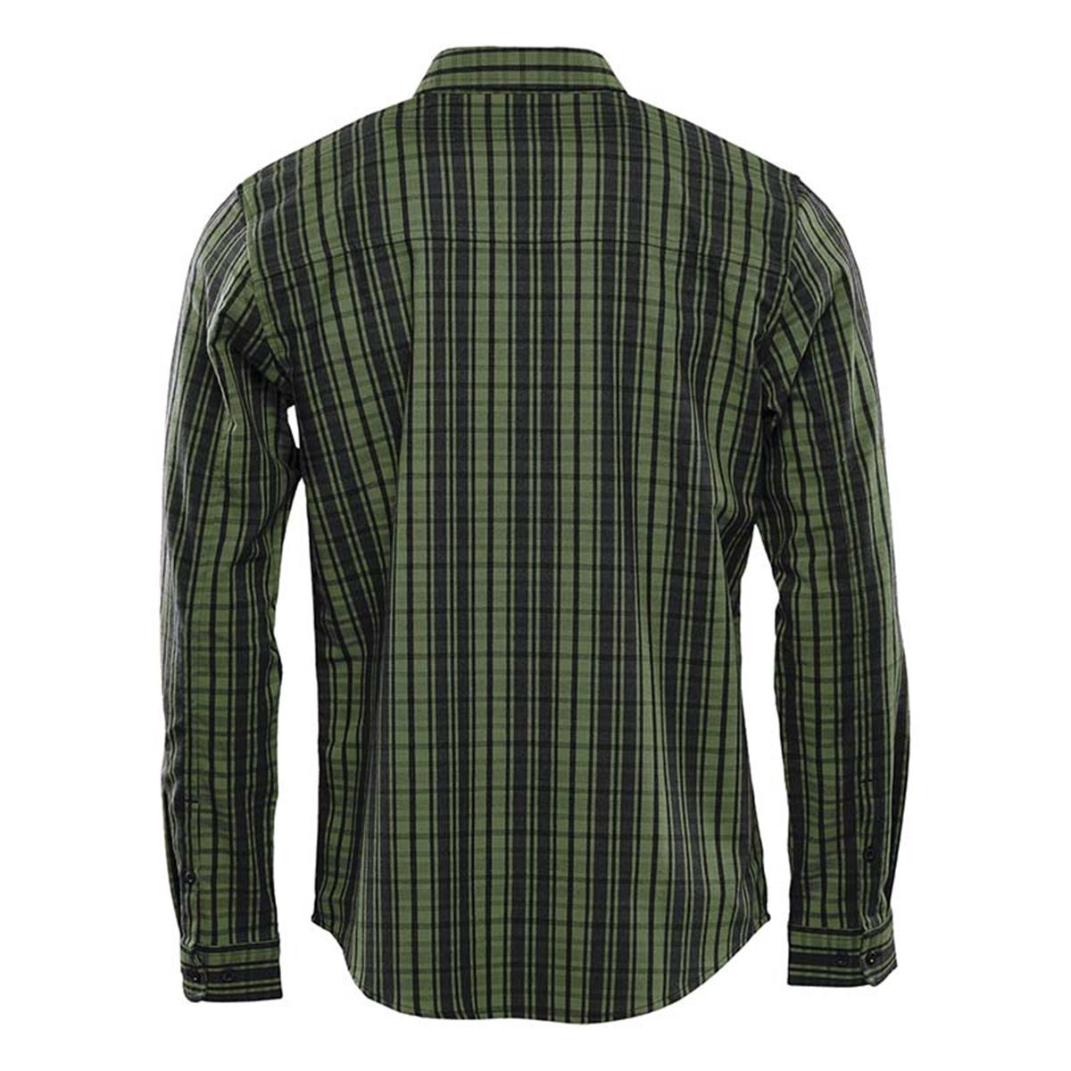 Men's Muirfield Performance Long Sleeve Shirt - Earth Plaid - Back