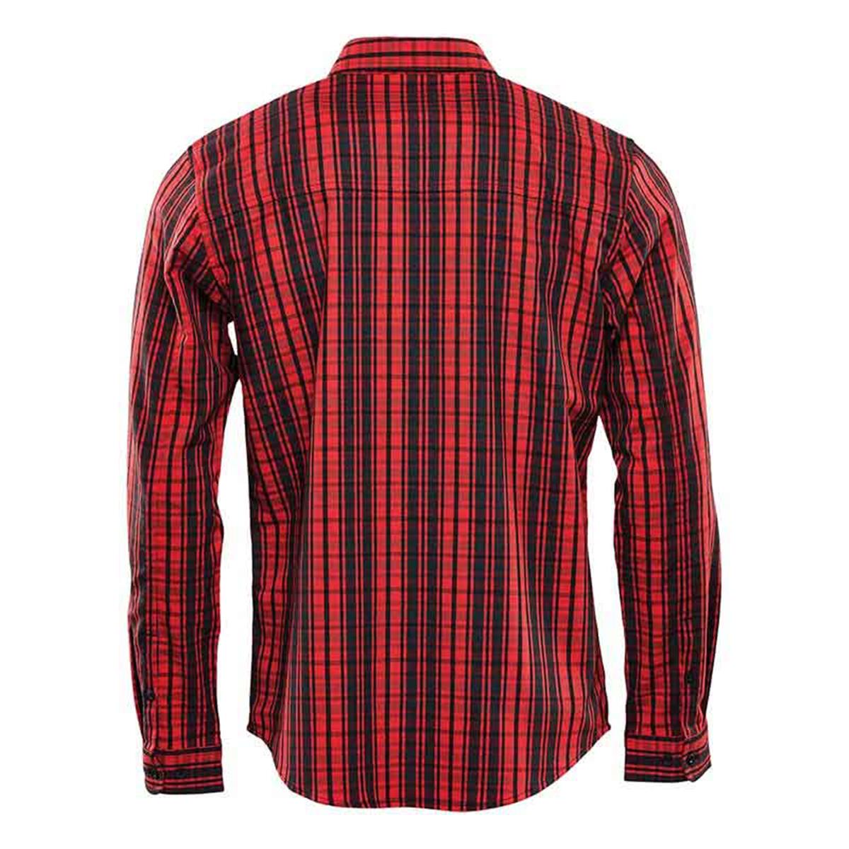 Men's Muirfield Performance Long Sleeve Shirt - Red Plaid - Back