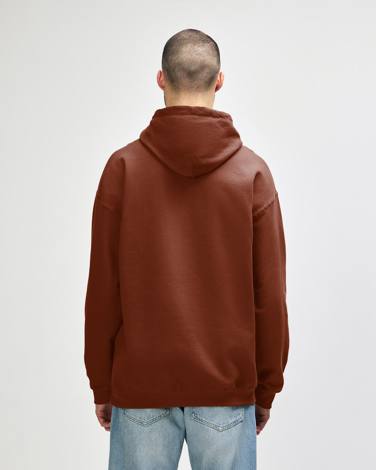 Gildan Softstyle SF500 Hoodie - Cocoa - Back