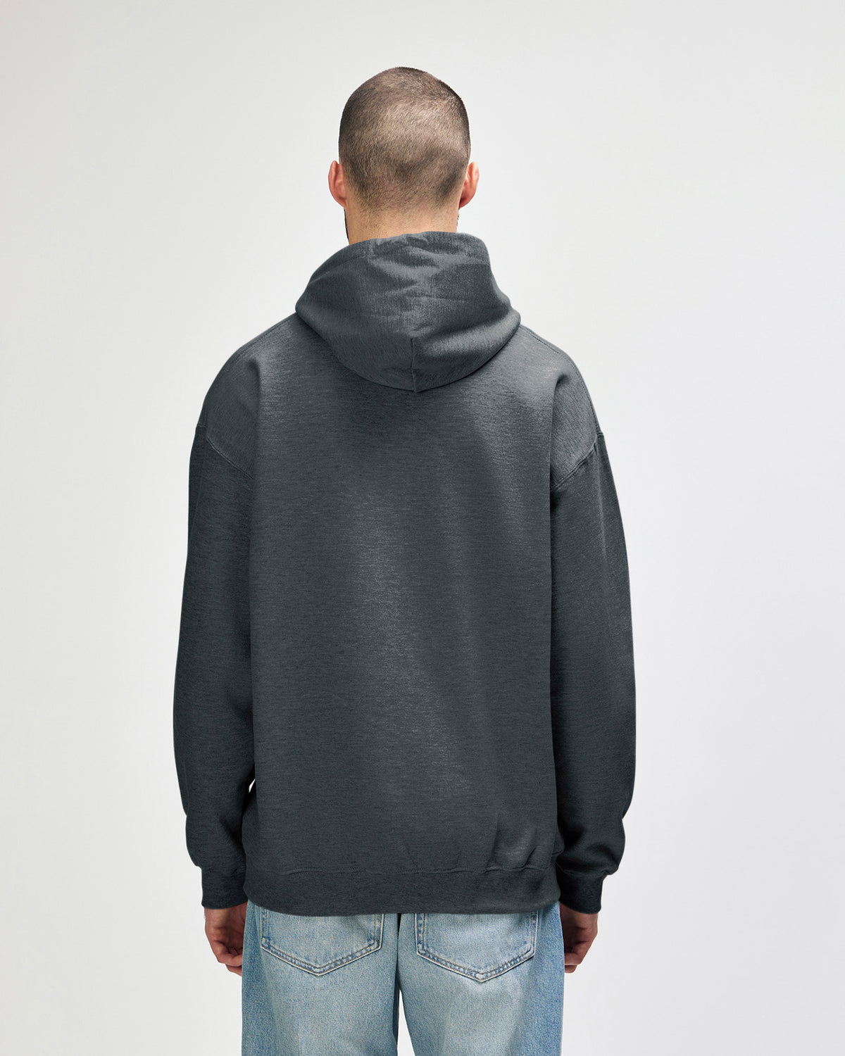 Gildan Softstyle SF500 Hoodie - Dark Heather - Back