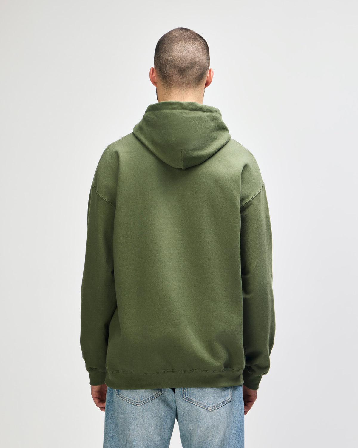 Gildan Softstyle SF500 Hoodie - Military Green - Back