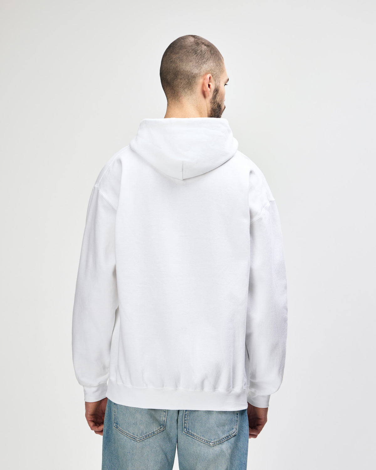 Gildan Softstyle SF500 Hoodie - White - Back