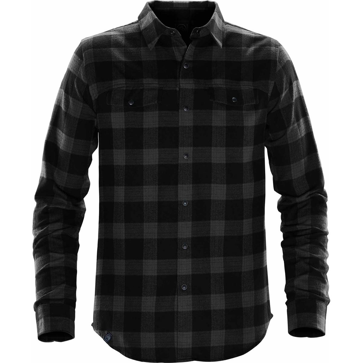 Men's Logan Snap Front Shirt - Carbon Plaid - Front