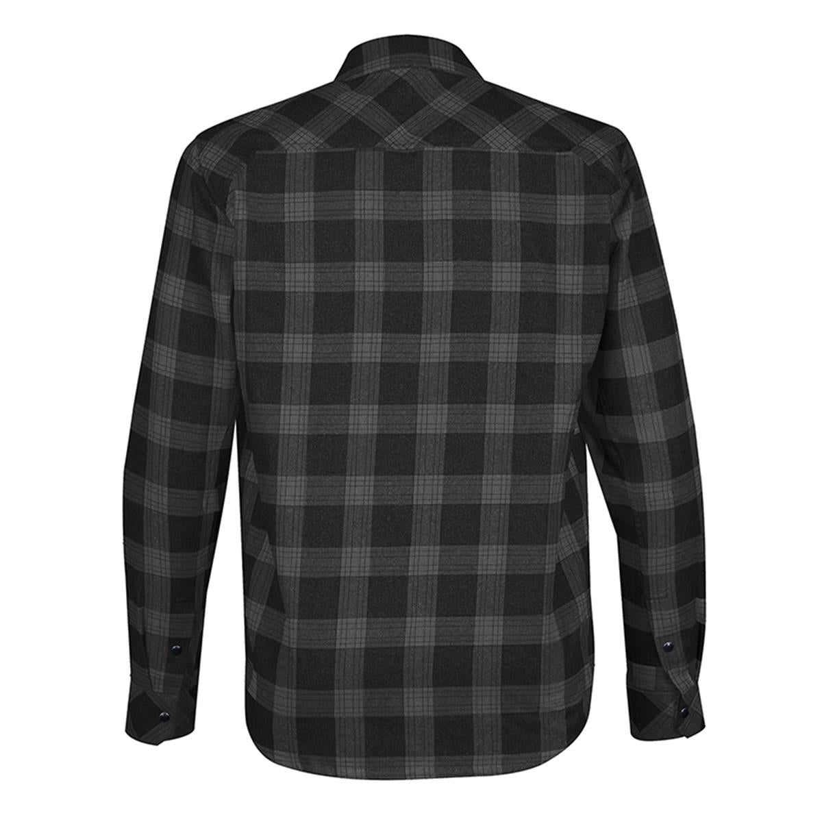 Men's Logan Snap Front Shirt - Carbon Plaid - Back