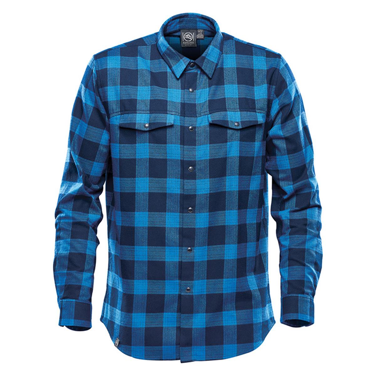 Men's Logan Snap Front Shirt - Royal Plaid - Front
