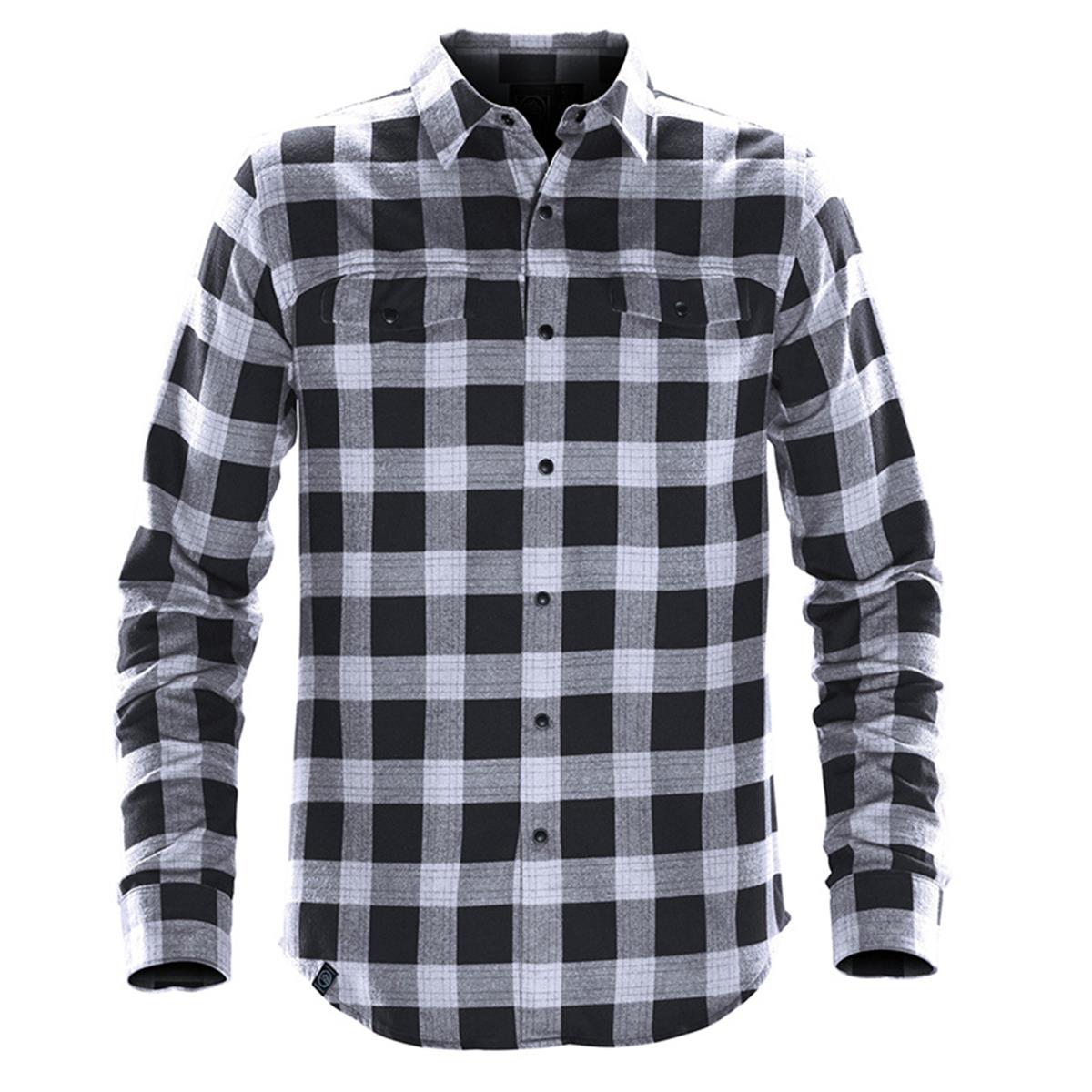 Men's Logan Snap Front Shirt - Titanium Plaid - Front