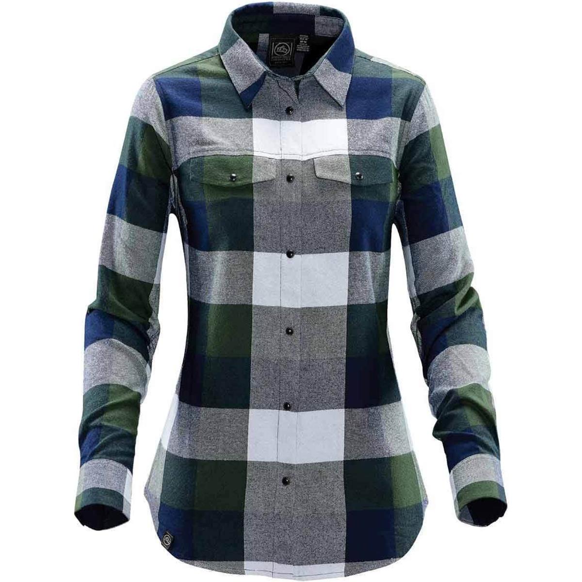 Women's Logan Snap Front Shirt - Earth / Navy - Front