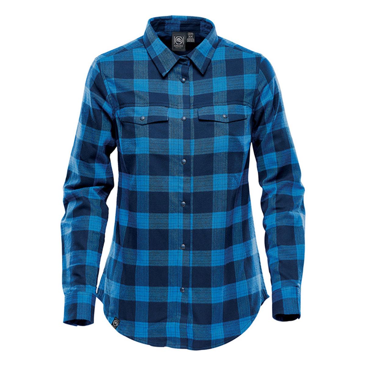 Women's Logan Snap Front Shirt - Royal Plaid - Front